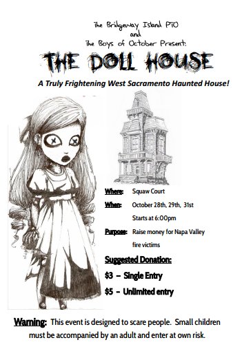 👻☠️⚠️WARNING-Scary lies ahead...Be sure to stop by the haunted house and show your support. #bwiptobees #WestSacHauntedHouse #Halloween2017