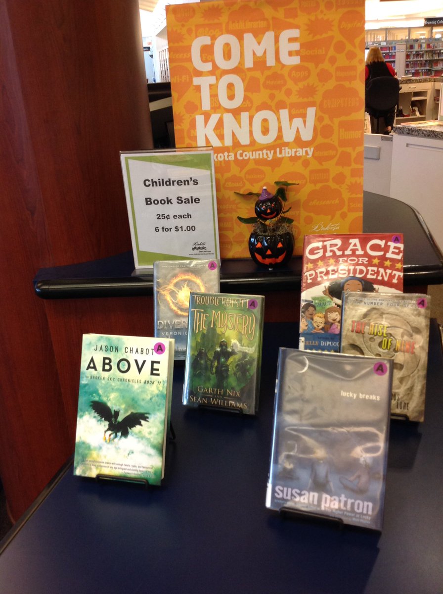 dakotalib's tweet photo. A Flash Sale on Children's books (Teen, Young Adult, Juv or Children 's books, hardcover and paperback) is happening now at #GalaxieLibrary in Apple Valley! 6 for $1 or 25 cents each. Audio visual items not included. #LiteraryGifts #StockingStuffers https://t.co/FWSJE7zQuD