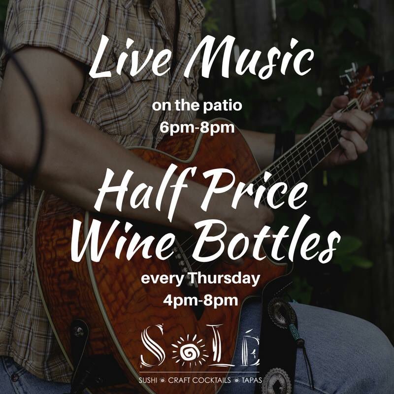Enjoy this beautiful day with half price wine bottles and live music on our patio as we welcome back Josh Hilley!