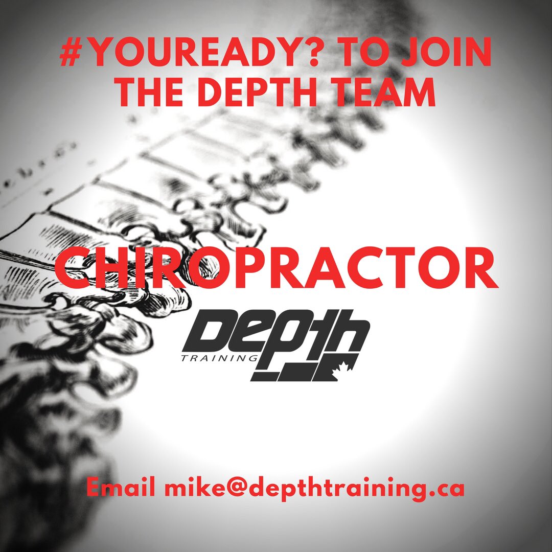 depthphysio's tweet photo. Are you a chiropractor looking to work with an active, athletic clientele? #HowRehabShouldBe 💪 Join the #DepthFamily 😀 @depthtraining https://t.co/cIEr8GpOSk