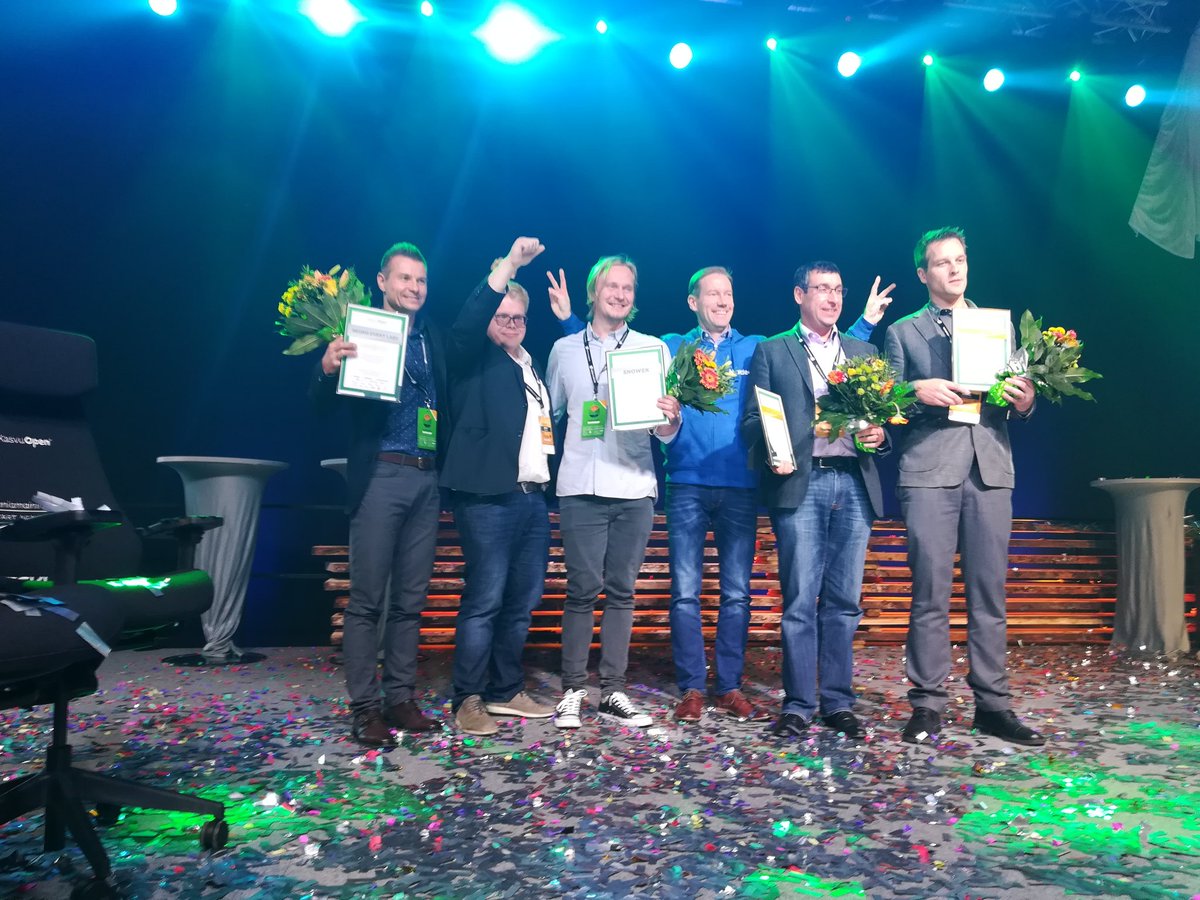 kasvuopen's tweet photo. Voittajien tuuletukset! Onnittelut vielä kerran Volter, Snowek, Neuro Event Labs ja BroadBit Batteries! https://t.co/NDWlhjnpzk