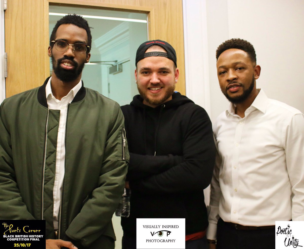 Poetic_Unity's tweet photo. Our founder @RagzCV with fellow talented poets @SuleyMuhidin 📸@V_I_Photos #BlackHistoryMonth #CompetitionFinal https://t.co/A4mRW5GFaJ
