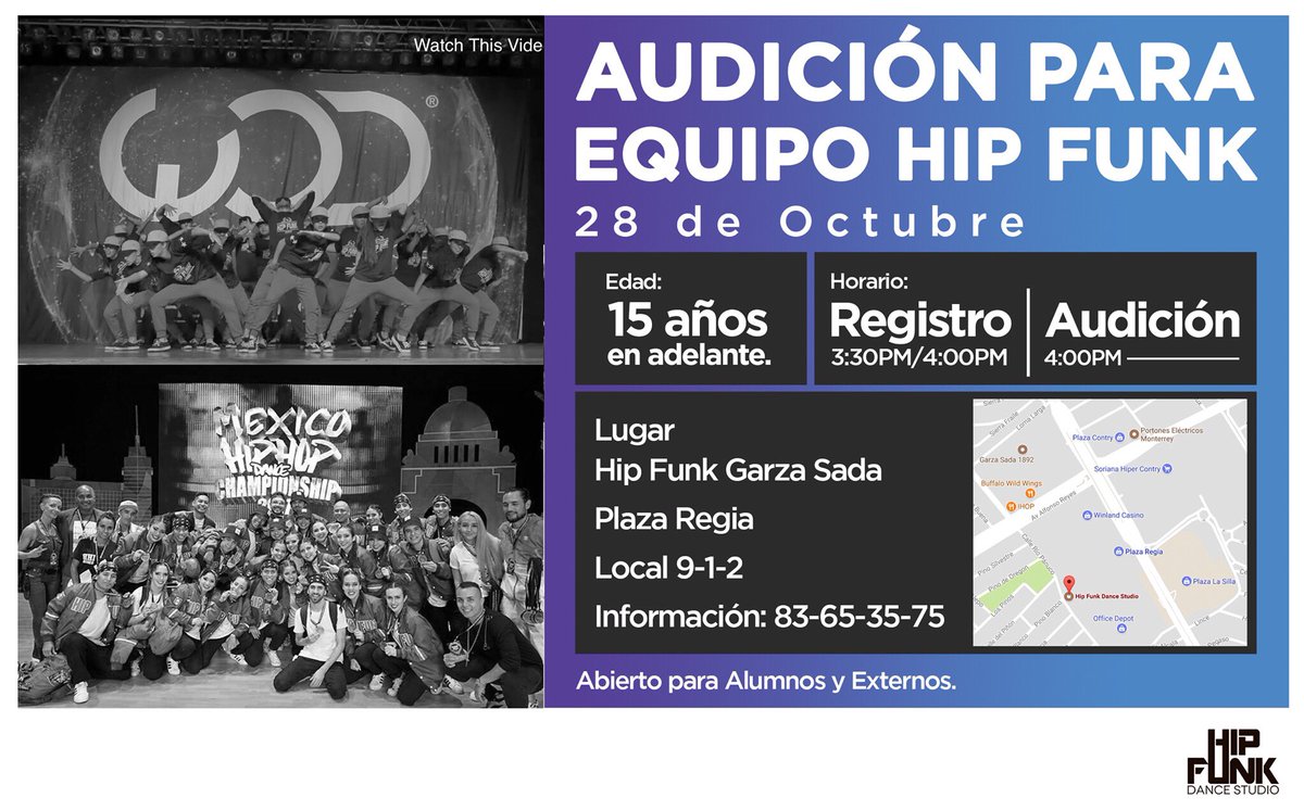 HIPFUNK's tweet photo. Este sábado AUDICIONES abiertas! https://t.co/kQbkp5ZF93