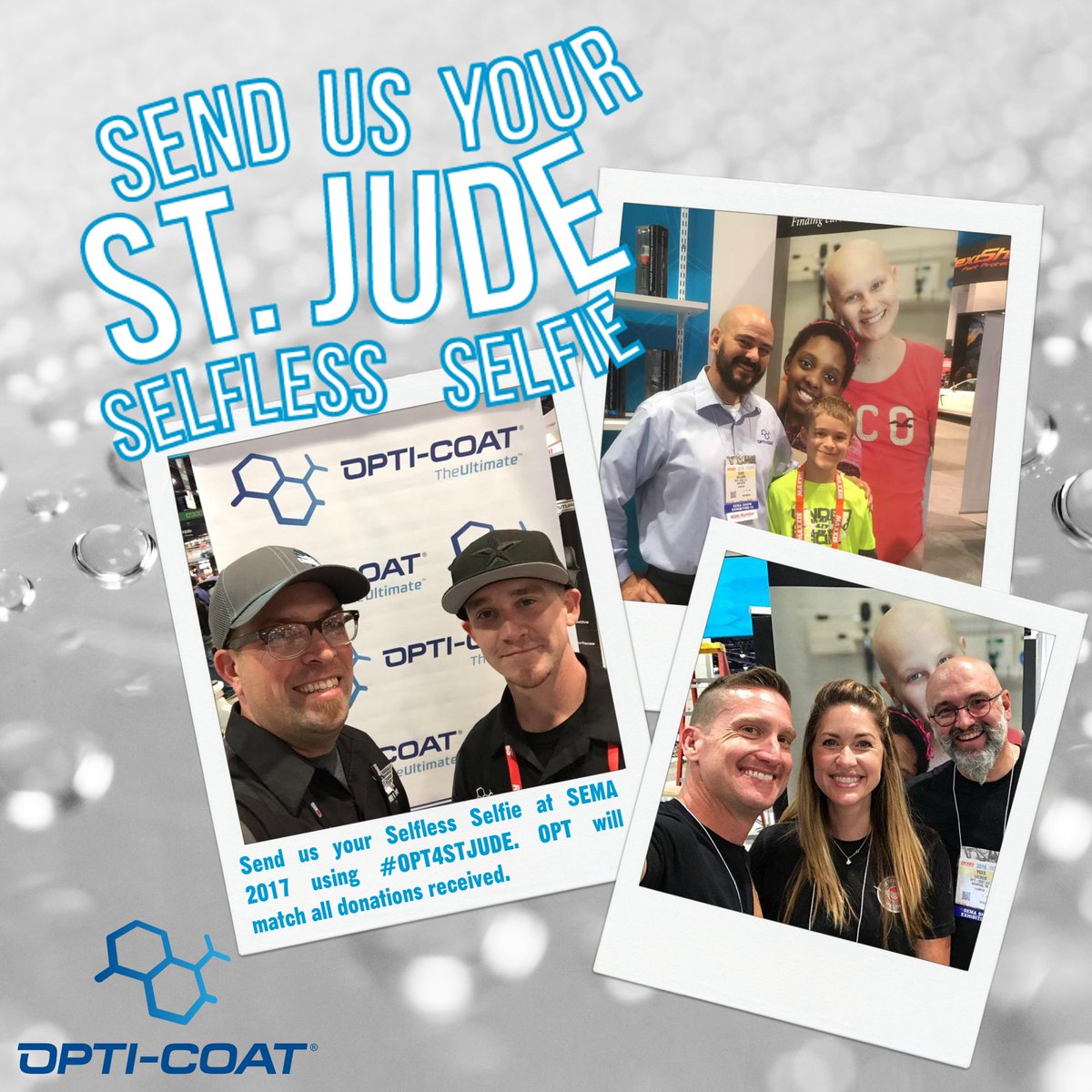 OptimumPolymer's tweet photo. #OPT is proud to announce our 2nd annual #SelflessSelfies for @StJude at #SEMA2017.
Stop by Booth #12839 

#OPT4STJUDE https://t.co/FyiQWEwEUi