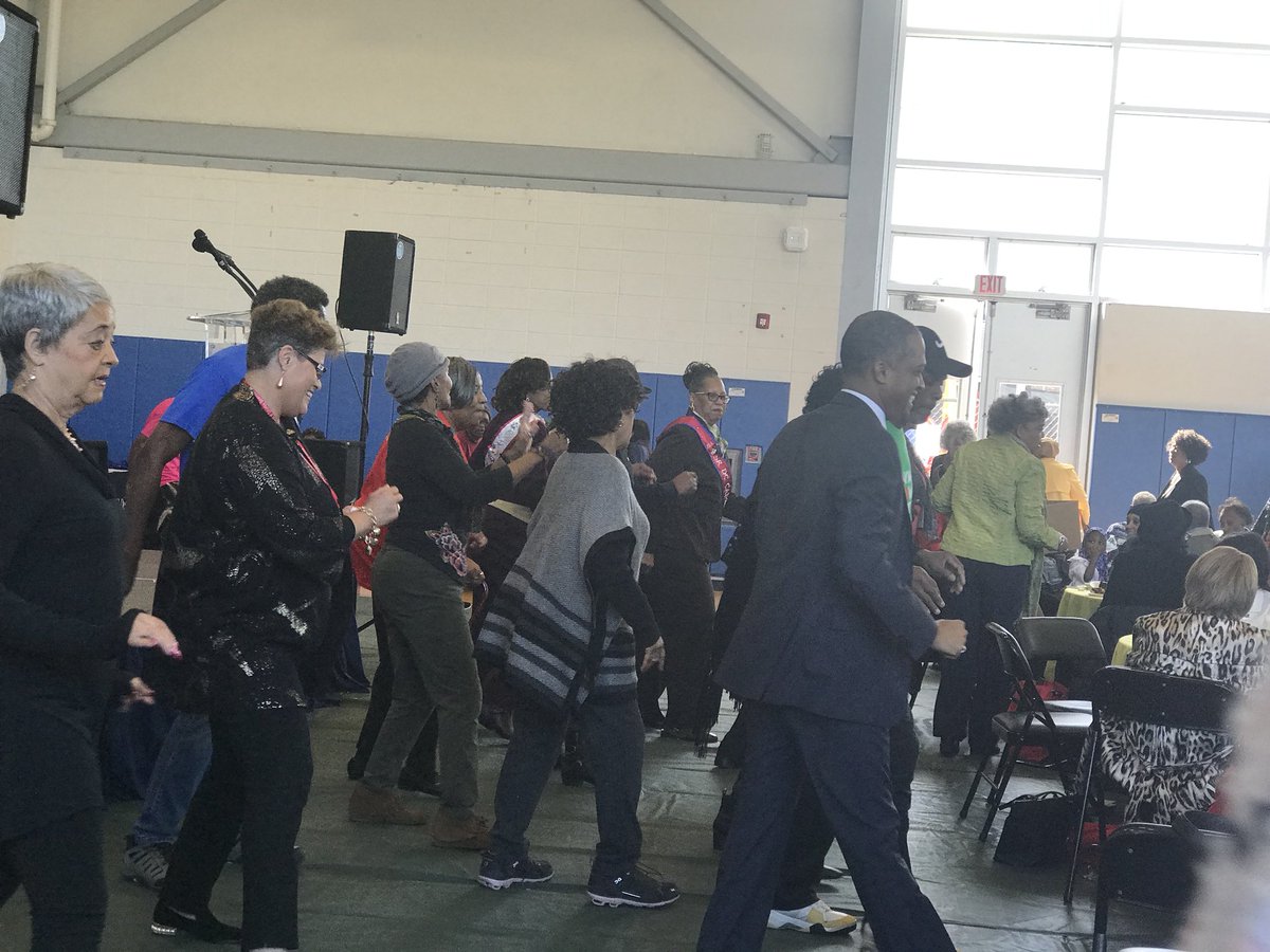 FitnWellSeniors's tweet photo. We have Brandon Todd getting active and dancing with our Seniors! We love the active support #Ward4 @CMBrandonTodd https://t.co/U3Uk494j5K