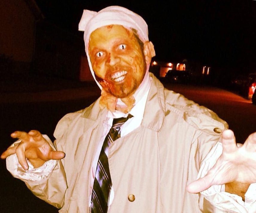 joewhitbread's tweet photo. Hey @meaganpari? Almost time for my annual Halloween profile photo change. #TheWalkingBread returns this weekend. https://t.co/AWyeCt14xU