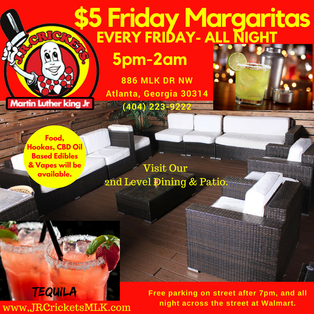 jrcmlk's tweet photo. Every Friday....JR Crickets MLK hosts
$5 Margarita Night in our Upper Level Dining & Patio!
#JRCricketsMLK
#JRCricketsMLK5Fridays https://t.co/FaPsuvDZgF