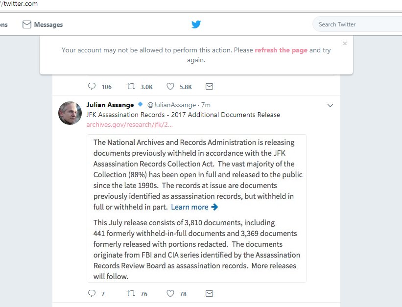 JoelDubno's tweet photo. @JulianAssange your tweets are being deleted!
#InfoWara #Wikileaks #WikileaksTaskforce
@WLTaskForce https://t.co/0vJQ7JxYkm