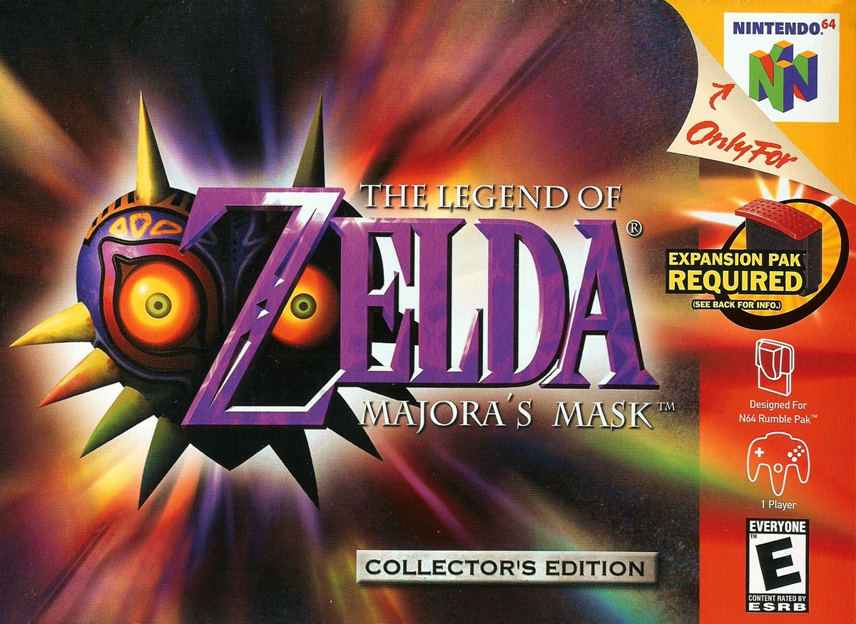 ZeldaUniverse's tweet photo. Majora’s Mask, on the Nintendo 64, turns 17 years old today! Originally released on October 26, 2000 in North America. https://t.co/7aXoFyW7kR