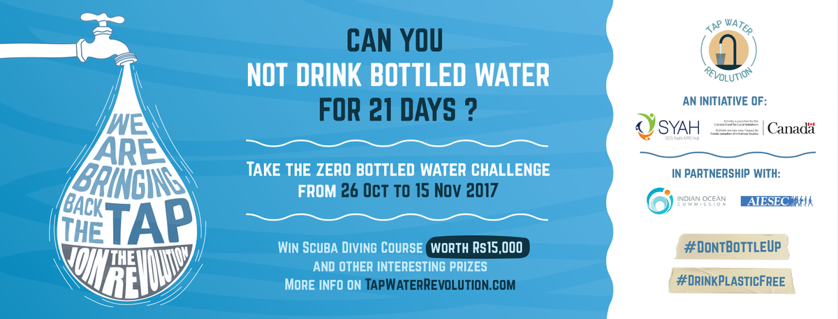 SO excited about our new initiative: #TapWaterRevolution! Follow @tapwaterev & sign up for #ZeroBottledWaterChallenge to #DrinkPlasticFree