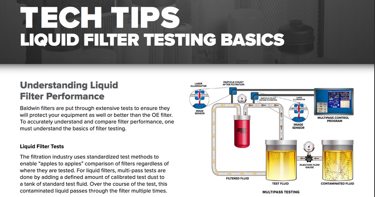 BaldwinFilters's tweet image. To accurately understand &amp;amp; compare filter performance, one must understand basics of filter testing. ow.ly/DdnR30fXxS9 #baldwinbest