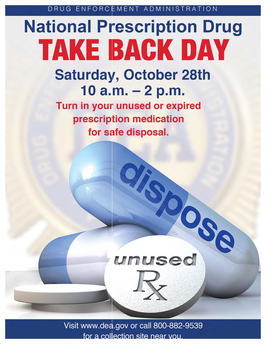 CDHSDelaware's tweet photo. Want to be part of the solution? Clean out your old #meds, drop them at  #DrugTakeBack location nearby on Saturday! https://t.co/hxKUBirQgz https://t.co/NiAzjvOdSt