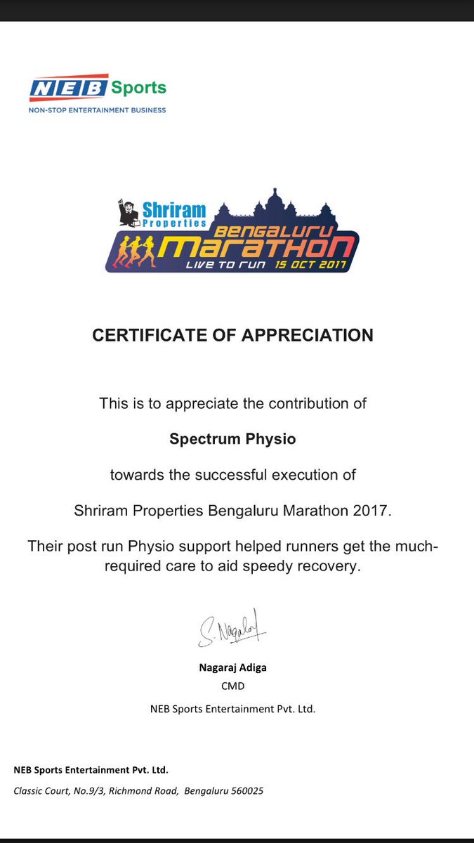 SpectrumPhysio's tweet photo. Spectrum Physio Centre - one of the best physio centre with chain of physio centres in hospitals/ clinics
#BangaloreRun #sportsPhysiotherapy https://t.co/RLBlk64Lw6