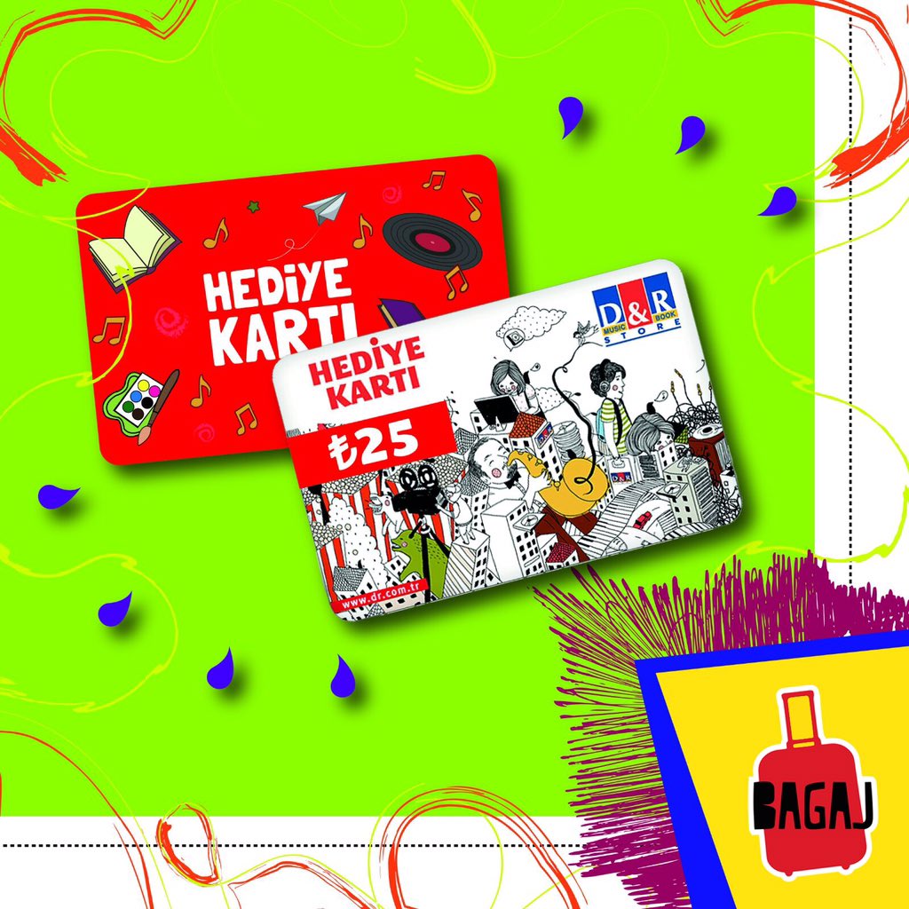 Bagaj'dan bu tweeti RT'leyen bir öğrenciye D&amp;R aracılığıyla 25 tl değerinde alışveriş çeki hediye ! Bol şans :)