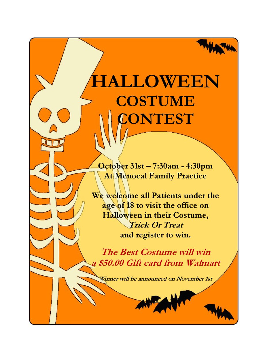 DrJMenocal's tweet photo. We're excited about #Halloween! This year we want to see our young #Patients Tues at our office Best costume will win #fredrickmd #familydoc https://t.co/E2IvDhxpzW