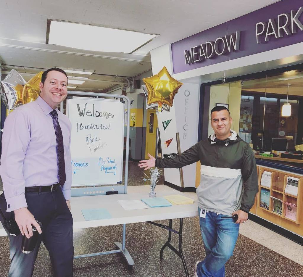 mpmseagles's tweet photo. #MrSalgado & #MrFurman welcoming our families at #parentconferences #PARKlife https://t.co/t86MPB9tE8 https://t.co/EhAlTMeKto