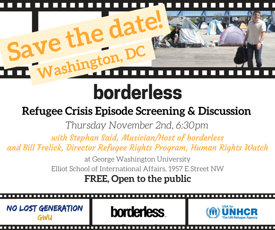 UNRefugeeAgency's tweet image. NEXT THURSDAY join us at George Washington University as we screen an episode of borderless and discuss the global #refugee crisis.