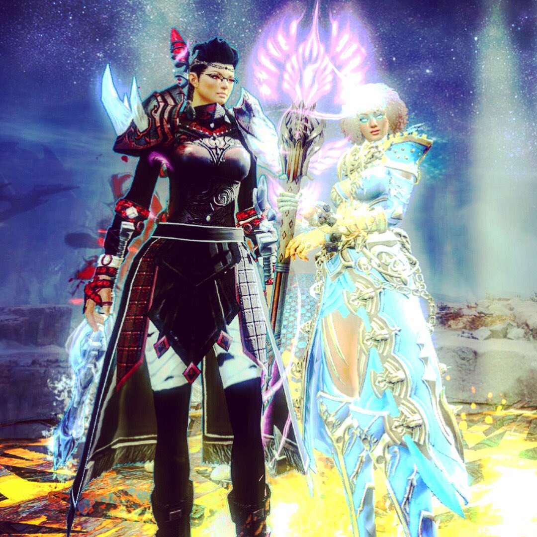 MomoGasmic's tweet photo. Hangout with @KitTheTraveler on #GuildWars2 #GuildWars2PoF #GW2PoF on our #fabulous #gorgeous #beautiful #sexy #style #fashionwars2 toons https://t.co/W05zI3kVnl