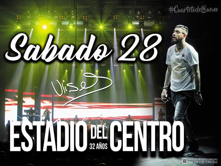 FrasesUlisesOk's tweet photo. Este sabado volvemos al Estadio Del Centro 👑👏🎤

#CuartetoDelBueno https://t.co/0YpJTMHf6O