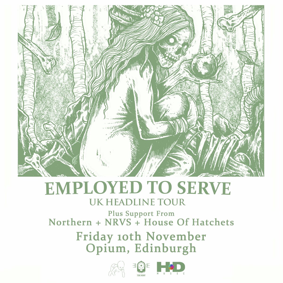 hdmusicscotland's tweet photo. Heavy music fans! Don't miss @employedtoserve at @OpiumEdinburgh on November 10th. Tickets - https://t.co/5CpTRmEL2M https://t.co/VdVLKGQtzW