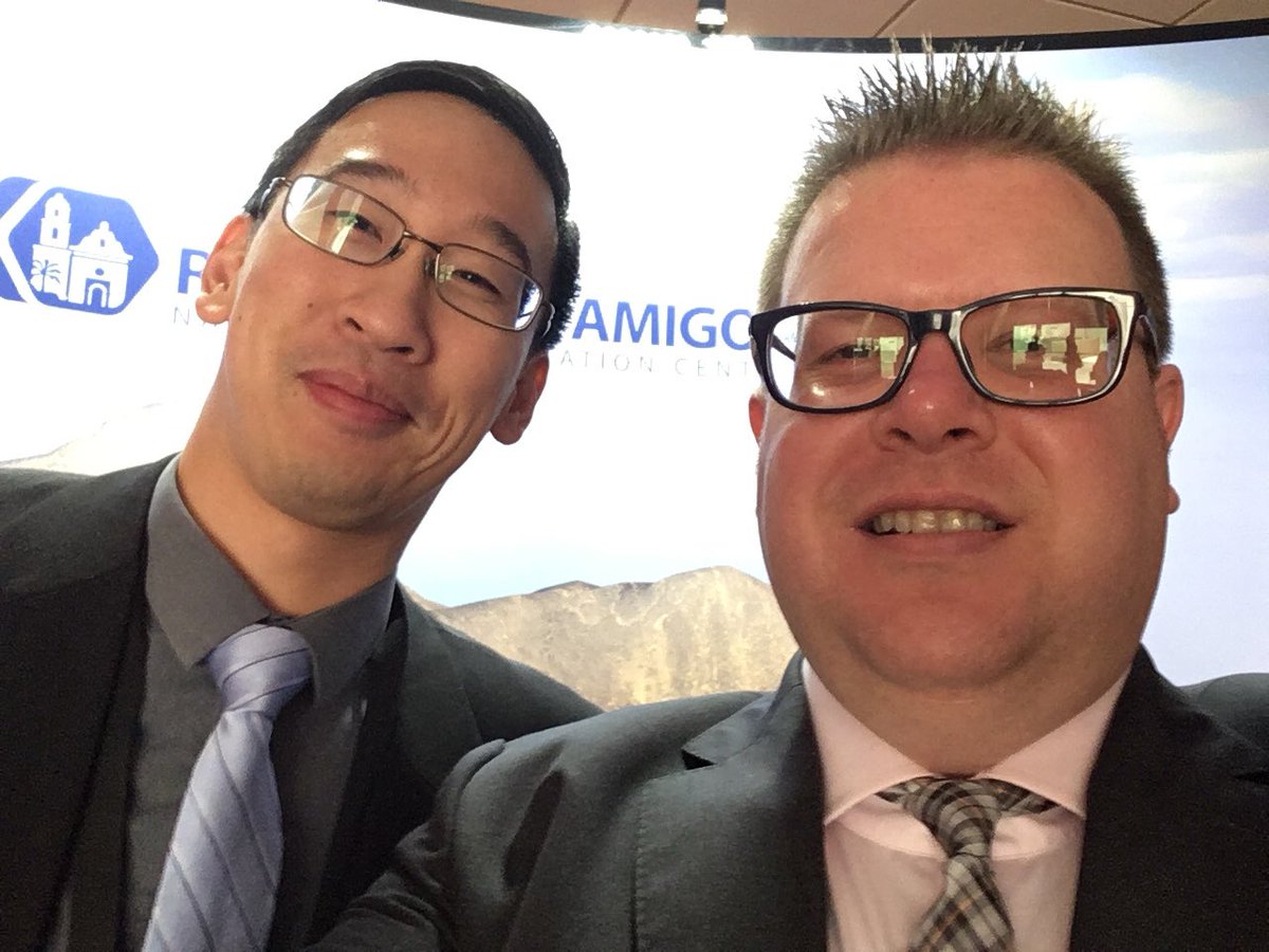 ShawnPhippsPhD's tweet photo. With Dr. Gordon Sun at the Rancho booth at the 94th Annual ACRM Conference @RanchoRehab @RanchoFdn @ACRMtweets @AOTAInc #ACRM2017 #PIRR2017 https://t.co/BwtzWUCgwR