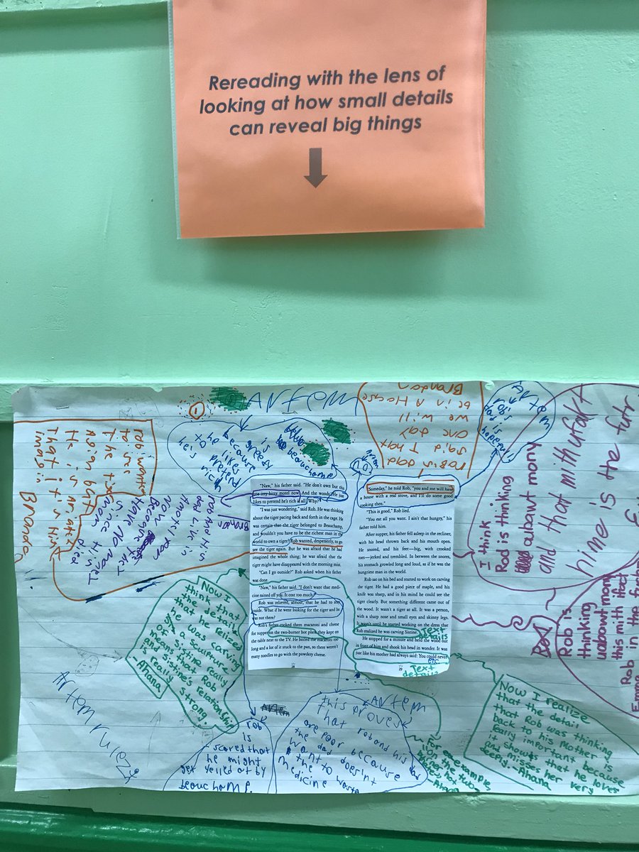 hareematifkhan's tweet photo. Various Reading lenses, close Reading, collaborative text annotations all on proud display: a clear literacy culture #ps158 #tcrwp https://t.co/xyyMpo3O4u