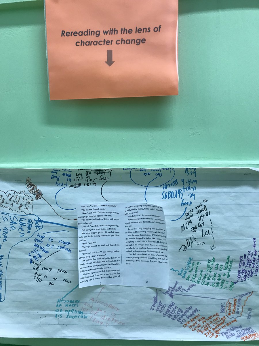 hareematifkhan's tweet photo. Various Reading lenses, close Reading, collaborative text annotations all on proud display: a clear literacy culture #ps158 #tcrwp https://t.co/xyyMpo3O4u