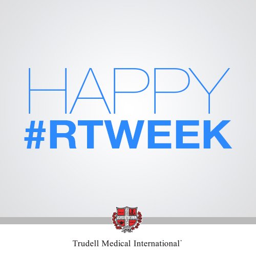 TrudellMed's tweet photo. Happy #RTWeek2017! THANK YOU to all the dedicated respiratory therapists who help patients breathe better everyday! @CSRT_tweets https://t.co/dwx22DShl3