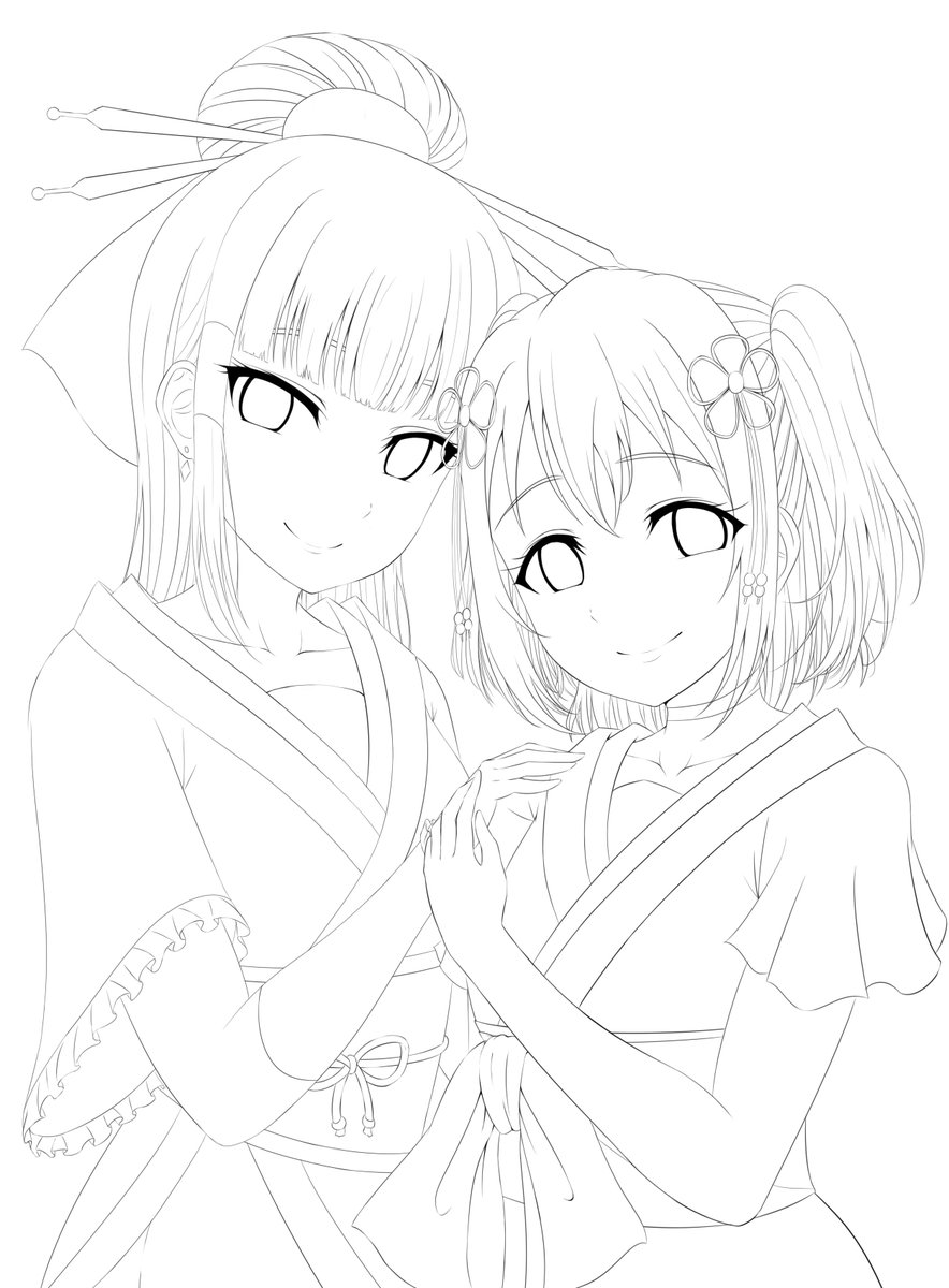線画終わり!これからぬりぬり 
