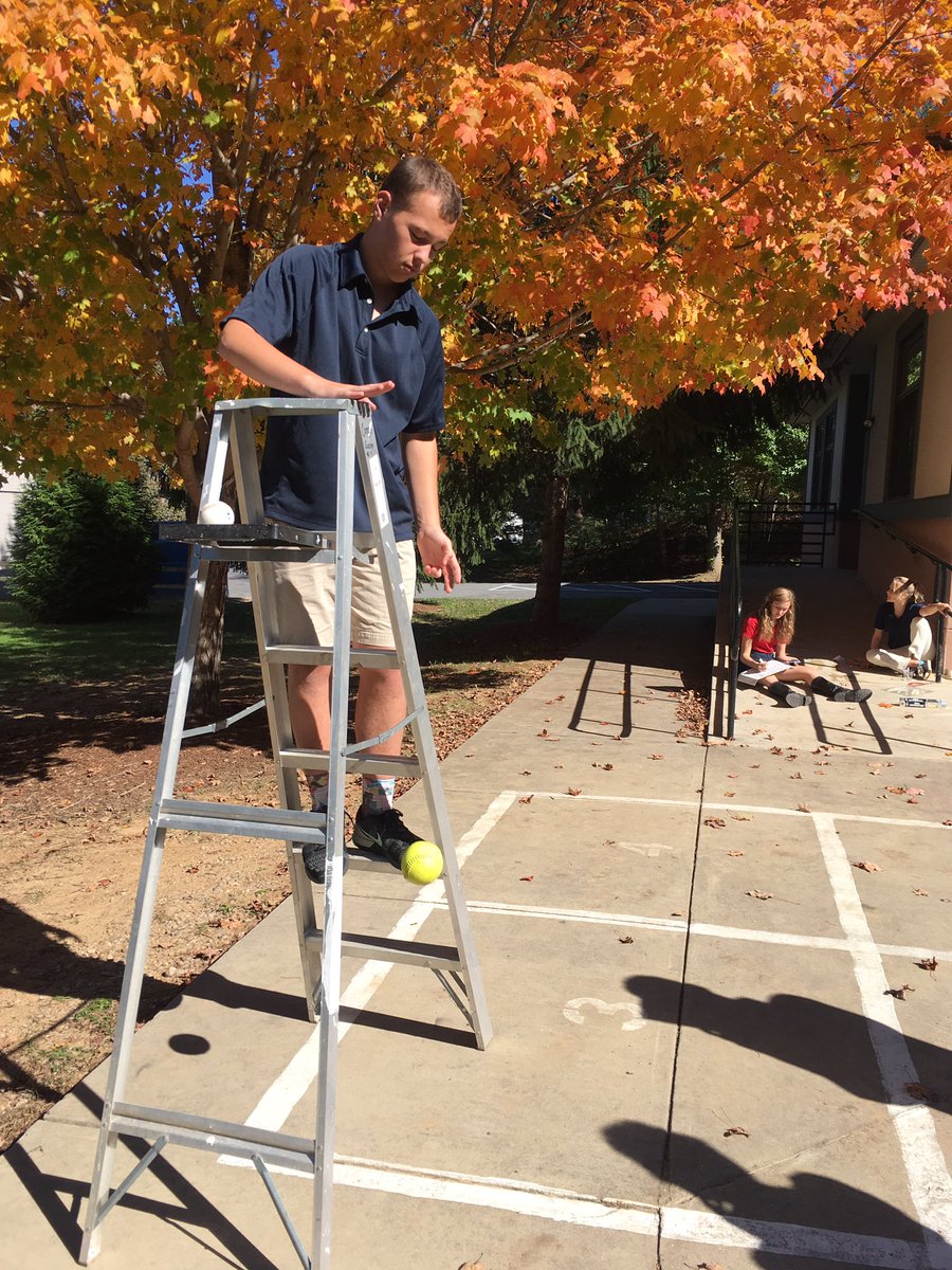 KWeidner1's tweet photo. Exploring forces and motion in 8th grade science through self-designed experiments.  #cdslearns #sciencematters https://t.co/4lLDs2wFcu