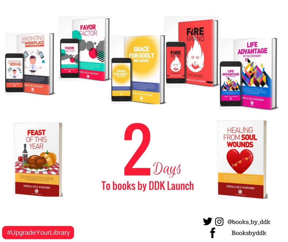 Books_by_ddk's tweet image. 2 Days to #BookLaunch! 💃💃
These 7 #BooksbyDDK will be launched this Saturday,  28102017! 
Please mail books@adebolakurunmi.com for details.