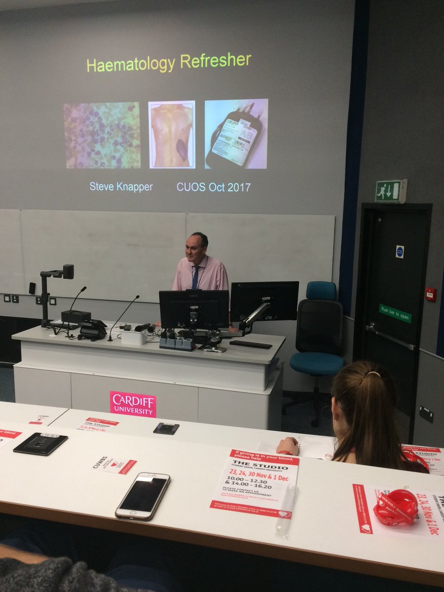 CUOncologySoc's tweet photo. Thank you Dr Knapper @CardiffMBBChC21! Interesting Haematology talk underway. Great to have @CardiffMarrow + @givebloodwales here too #CUOS https://t.co/osVwcpsIqb