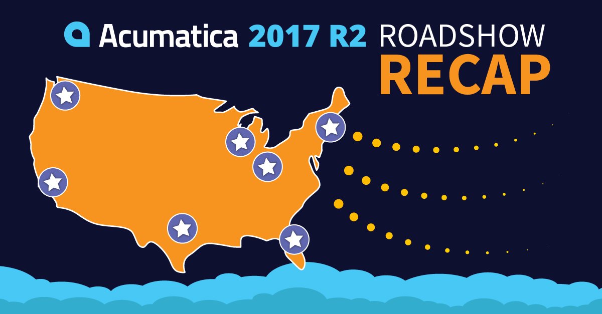 Acumatica's tweet photo. #Acumatica2017R2 #AcumaticaRoadshow was SUCH an amazing time! We can't thank our attendees enough. Recap here: https://t.co/MvZh0pTLN7 https://t.co/7RWEyvKzQ5