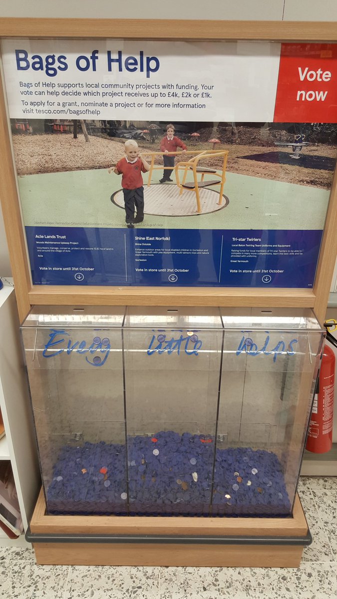 Last few days of #bagsofhelp vote.  Please get your tokens posted in the collection boxes by Tuesday. Thanks ALT. <a href="/GroundworkEast/">Groundwork East</a>