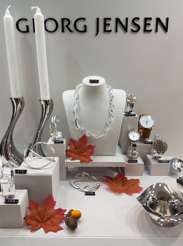 weclarkandson's tweet photo. Such a wonderful range of @GeorgJensenUK in our autumn window. #georgjensen #homware #jewellery #watches #lewes #eastbourne #uckfield https://t.co/p5X9r2dLjd