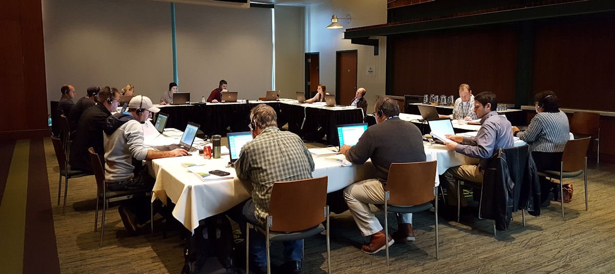 EsriTraining's tweet photo. Lots o' learning happening at the #LambeauField Lab today! Take a free #ArcGIS lesson or two in Bart Starr (D). Open til 5. #EWUG https://t.co/z6096buGye