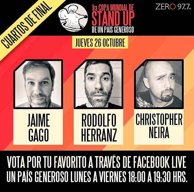 elwerne's tweet photo. Hoy en el #paisgeneroso: Don José Maza rostro de tv + @AmericoOficial nos visita a capella + 4tos final #CopaStandUp 6pm @radiozero977 VOTA en https://t.co/ea8S8Khykx 🐀🐛🦄🐖🐁 https://t.co/qHBGFIRgX6