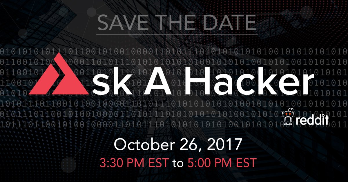 aligncompliance's tweet photo. #AskAHacker will begin in a half hour! Join A-LIGN’s #PenetrationTesting team for a Reddit AMA! #InfoSec https://t.co/lrr21LR2pj https://t.co/ZsvQB2YQ3n