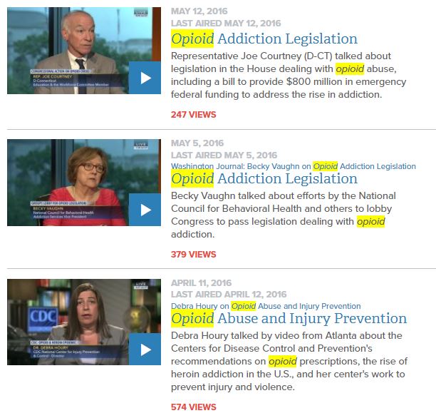 cspanwj's tweet photo. The WJ has done almost 30 segments about the #opioidcrisis in the last two years. Revisit what experts & your representatives had to say by clicking here ▶️ https://t.co/YniTQ3Qk7G #opioid #CSPANVL30 https://t.co/dO3U8dTdOt