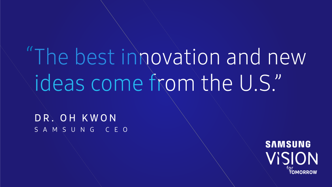 SamsungDC's tweet photo. American ingenuity is part of our DNA. Last week, @Samsung CEO Dr. OH Kwon shared how American minds &amp; the U.S. market inspire our work. https://t.co/kWYAhyXikc