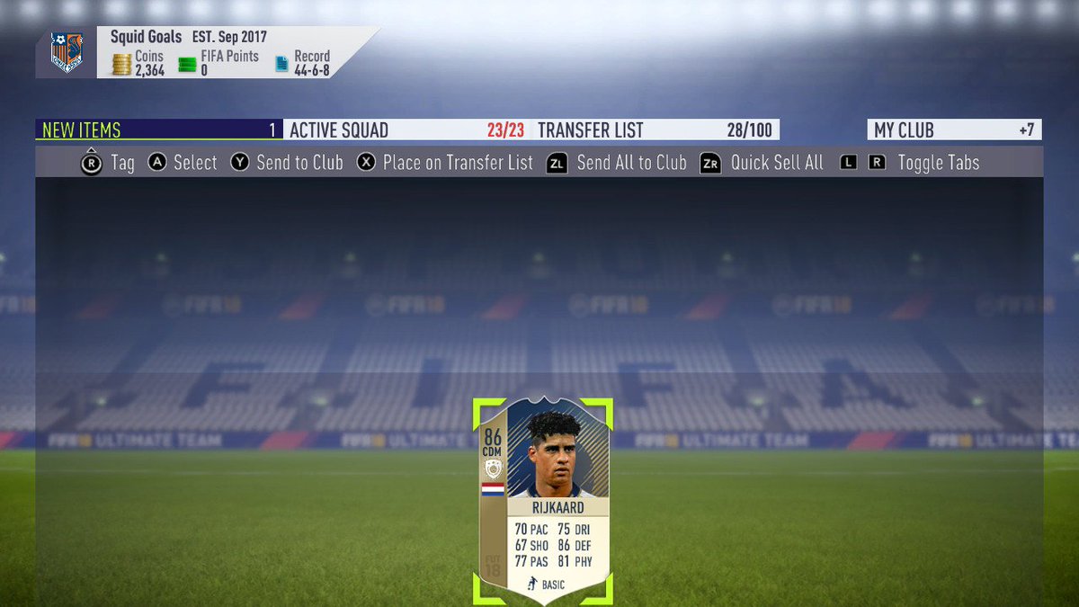 TheCroz15's tweet photo. SBC gold pack pull! So hyped #FIFA18 #NintendoSwitch https://t.co/hHdjhnQ7jU