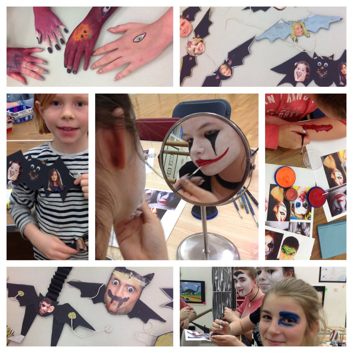 luciemaycockart's tweet photo. Brill night at the Halloween Creative Experiments. Awesome ideas, crazy face painting & scary photography! 💀 #lucieart #creativeexperiments https://t.co/3YOd3LZK56