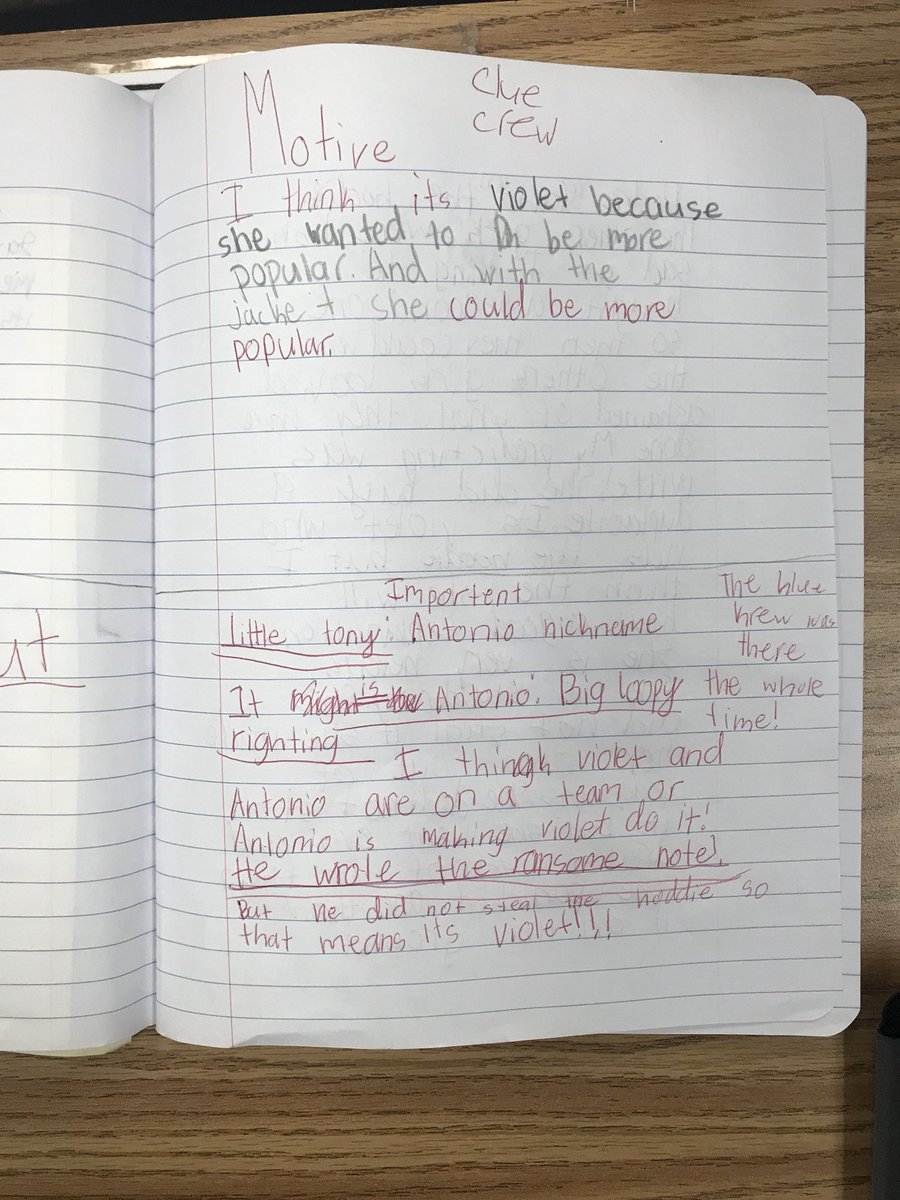 mrsgibo_MCS's tweet photo. Students are LOVING our Mystery Reading unit. Look at these amazing reader’s notebooks! #TCRWP https://t.co/lbnmYMwGZe