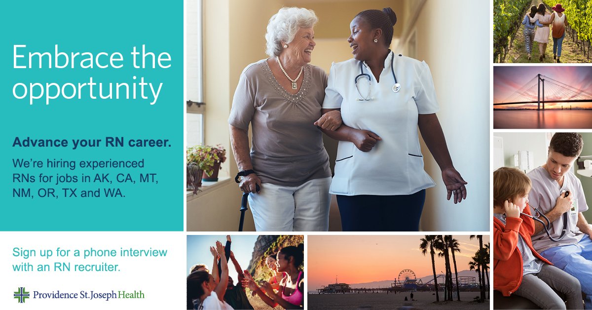 NGarmes's tweet photo. Embrace the opportunity talk bout #RN #jobs in AK, CA, MT, NM, OR, TX &amp; WA. Sign up for a phone interview: https://t.co/zNLxACFUnB #PSJHjobs https://t.co/sN2Ca9TLVz