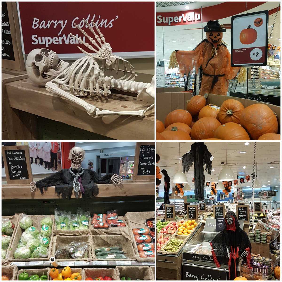 Worked to the bone or bone idle?? Not sure....call into us tomorrow to meet these lads and more #SPOOKTACULAR #halloween2k17