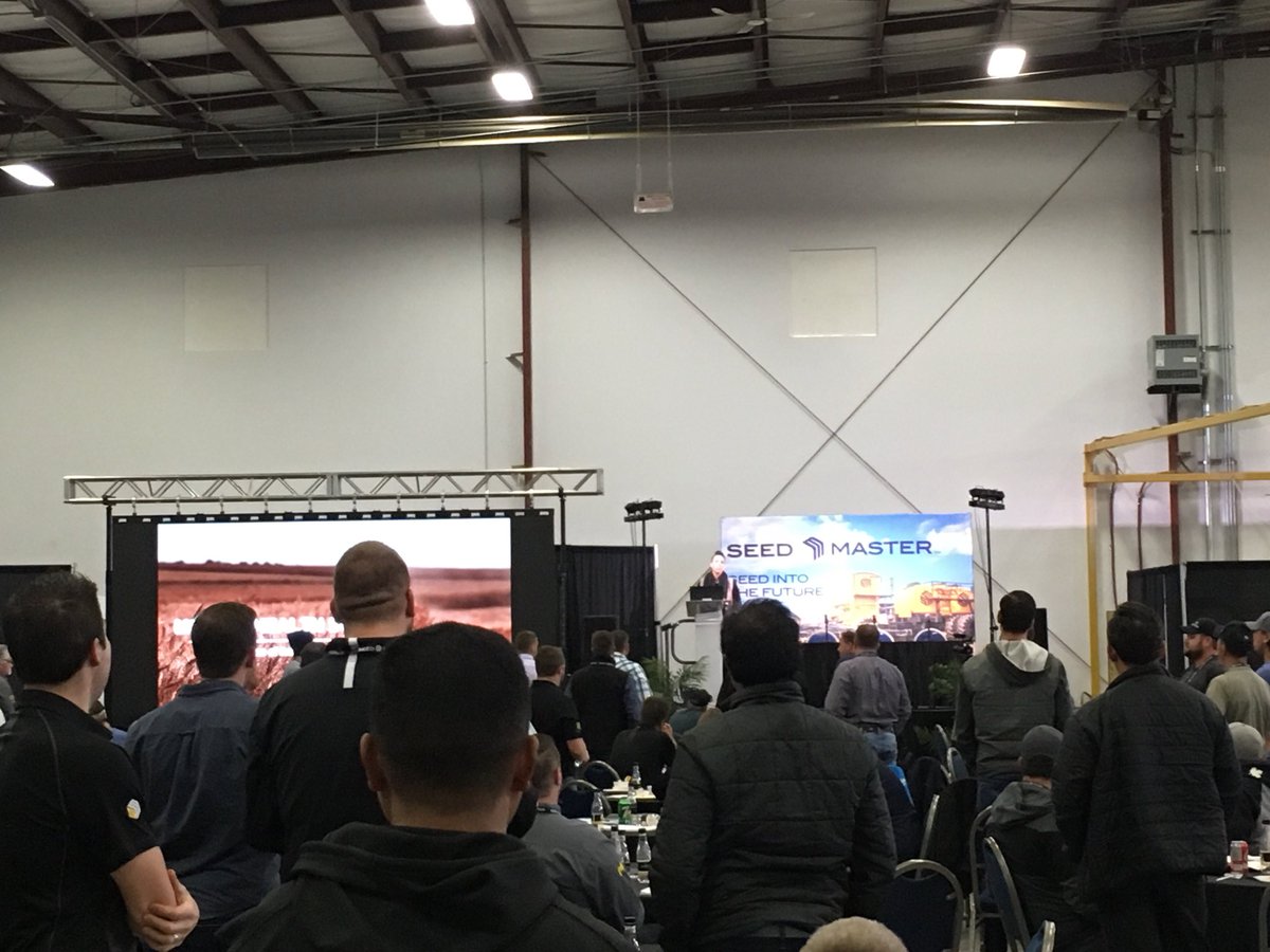 SeedMasterMfg's tweet photo. @kimkkeller asked our audience to stand if they had lost a loved one to suicide:most did. Then asked if they knew anyone struggling #MSC17 https://t.co/QDDr8tbatr