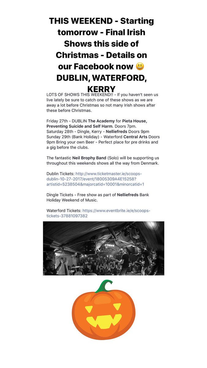 Some of our last shows until after Christmas are this weekend - DUBLIN, WATERFORD, KERRY. Details on our Facebook - Don’t miss out 😃😃