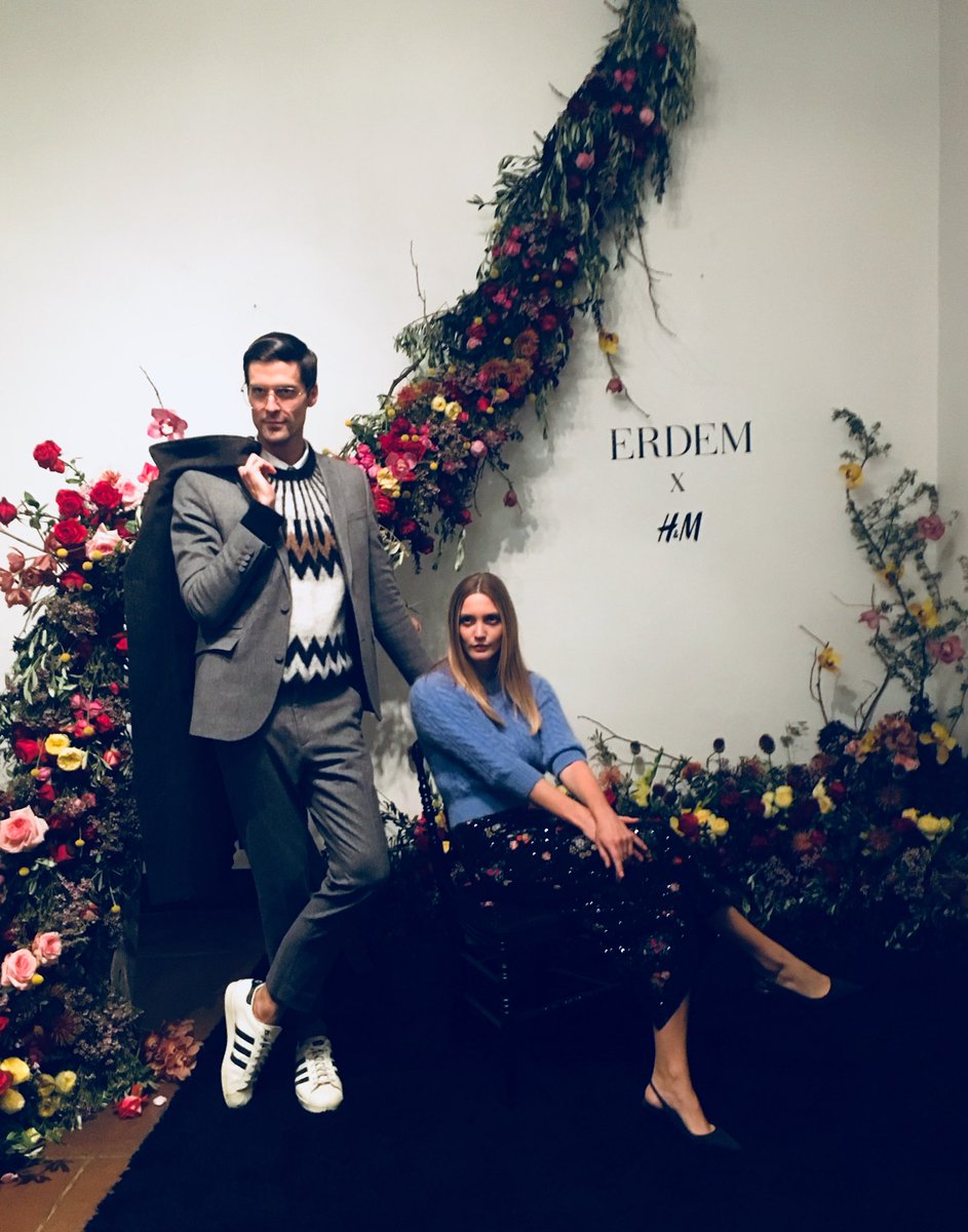 GQ’s <a href="/jabasson/">junior Abasson</a> and model <a href="/emmamenteath/">Emma Jane Menteath</a> rocking head to toe #ERDEMXHM at <a href="/hmsouthafrica/">hmsouthafrica</a>’s exclusive preview of the designer collaboration 🌺🌼🌷