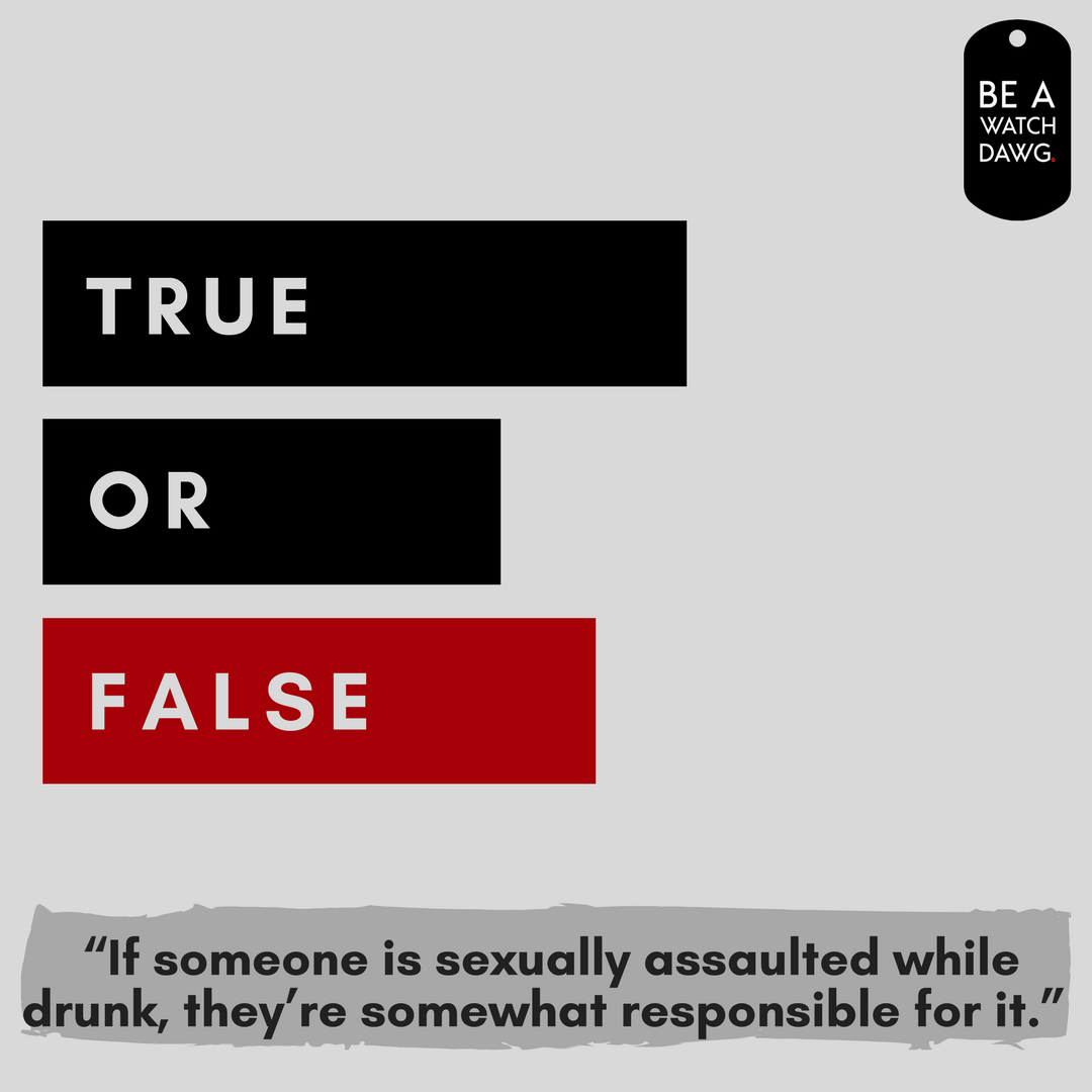 InterveneUGA's tweet photo. Sexual assault is never the survivor's fault, whether they were drinking or not. #BeAWatchDawg #WatchDawgNation #healthydawg https://t.co/XoxPiKzBbD