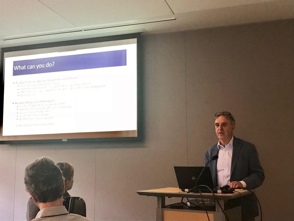 drkomanduri's tweet photo. Former @ASBMT President &amp; CTTC co-director John Barrett on perils of medical tourism for unproven T/stem cell Rx. @ISCTglobal #tcellrx https://t.co/PCJSZZowET